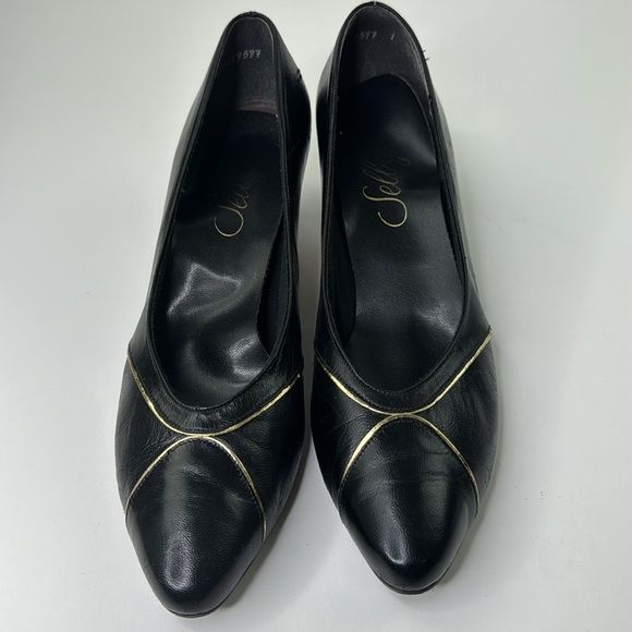 Vintage Selby black leather pumps - Picture 3 of 11
